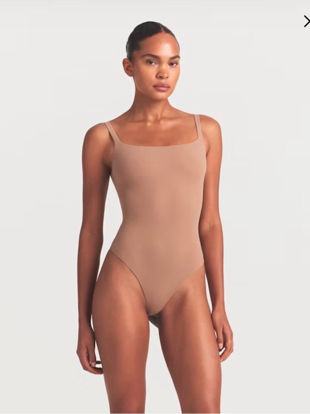 SKIMS Square Neck Bodysuit, Sienna, Size Medium